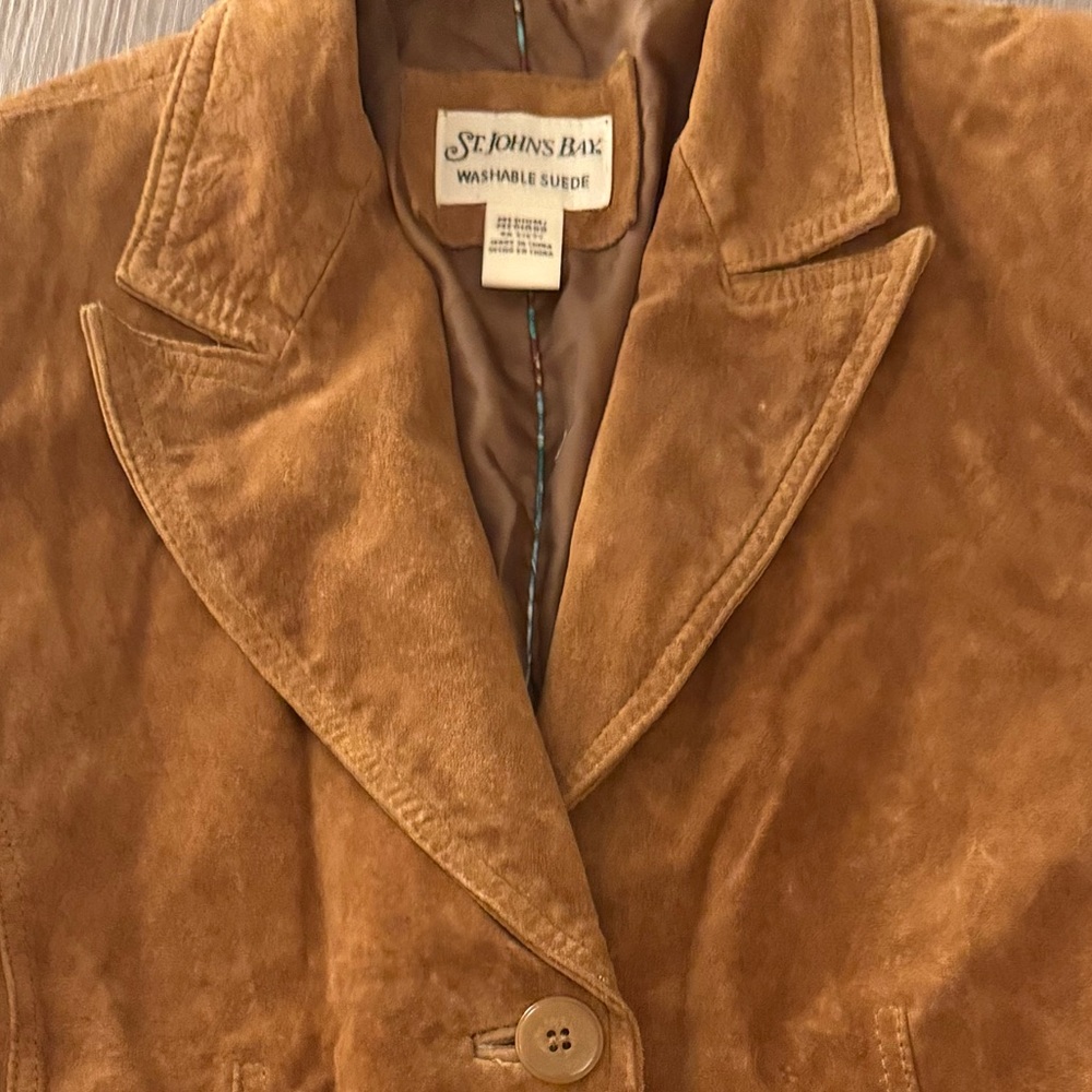 St. John's Bay Chestnut Suede Blazer - Picture 5 of 5